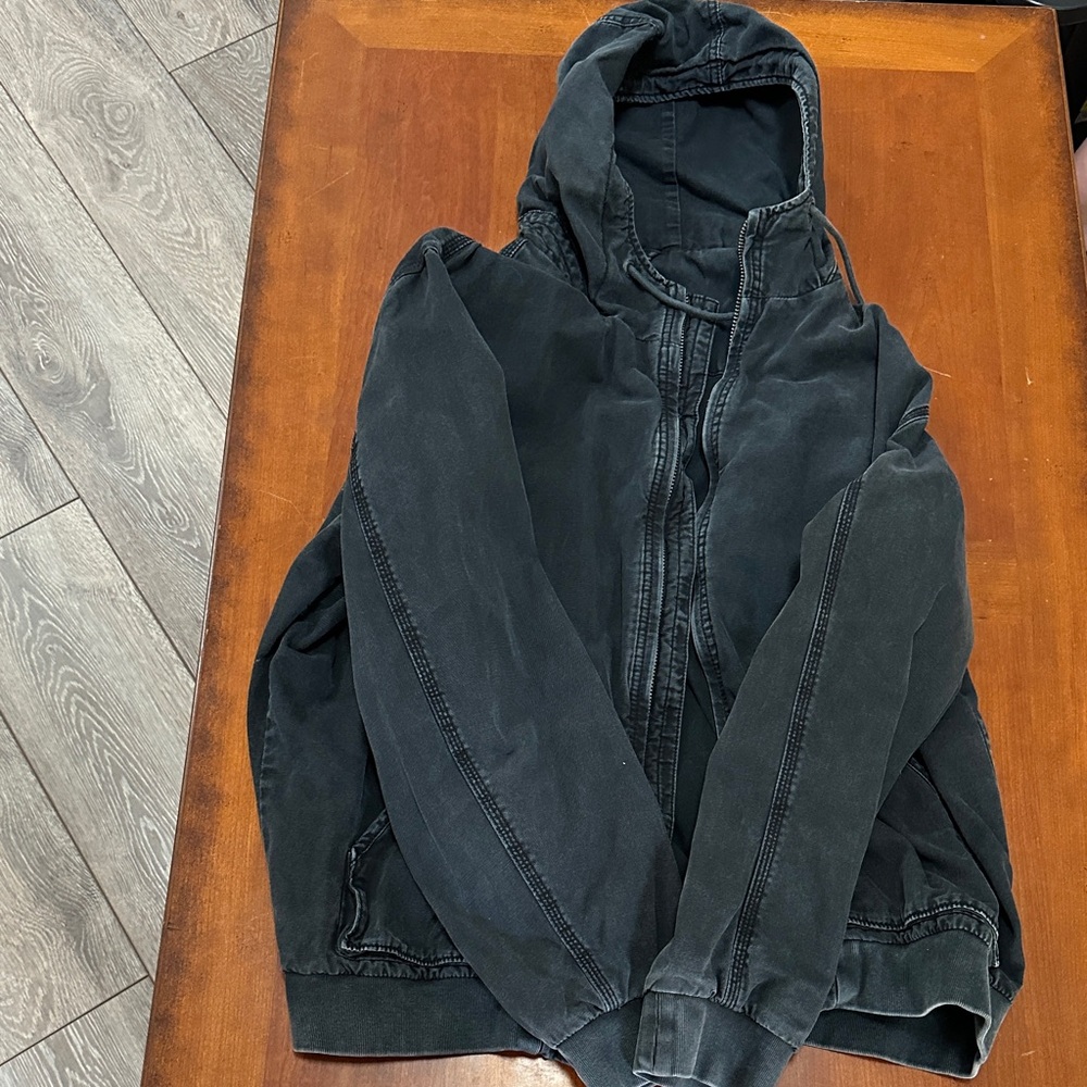 American Eagle Outfitters Black Hooded Jacket